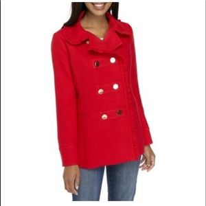 Crown & Ivy Red Peacoat NWT